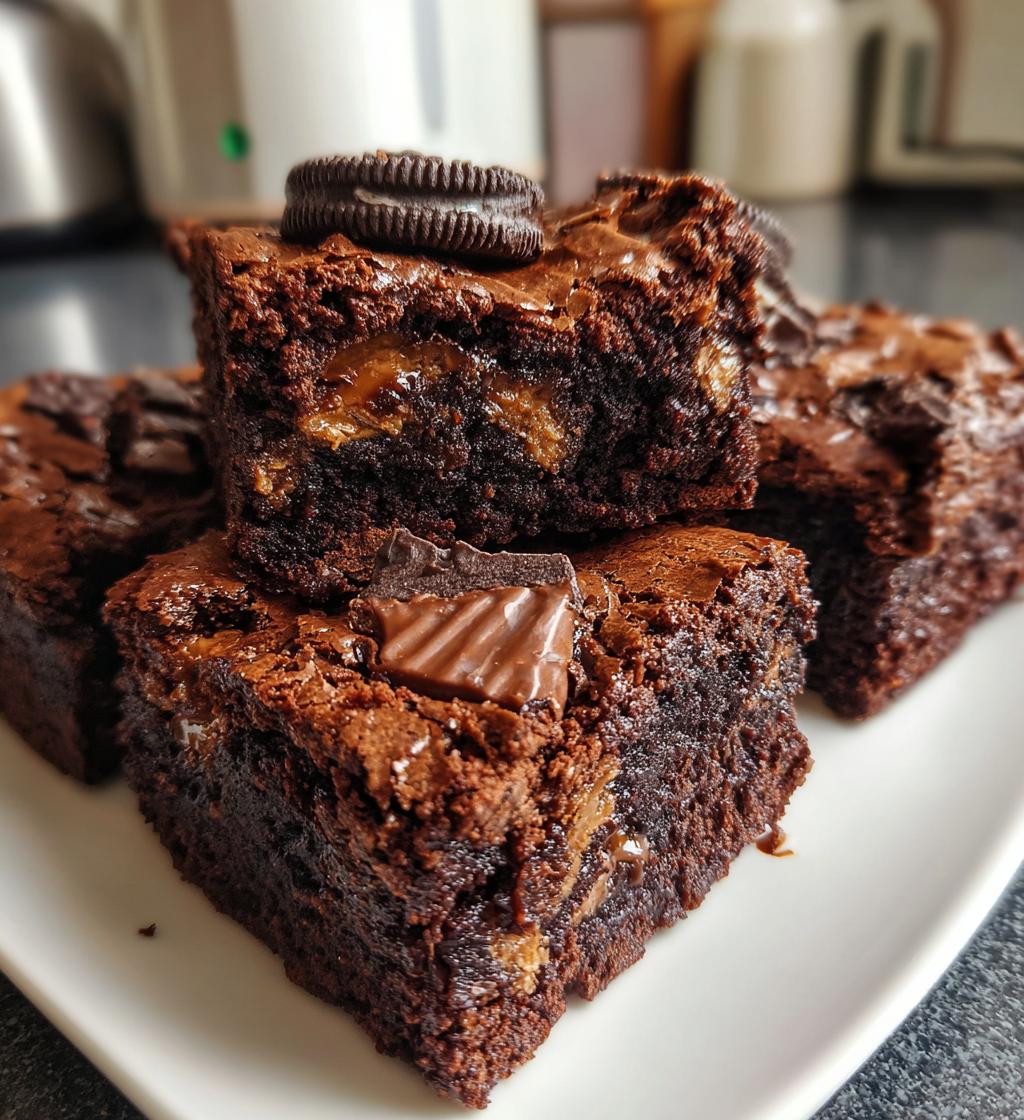 oreo reeses fudge brownies