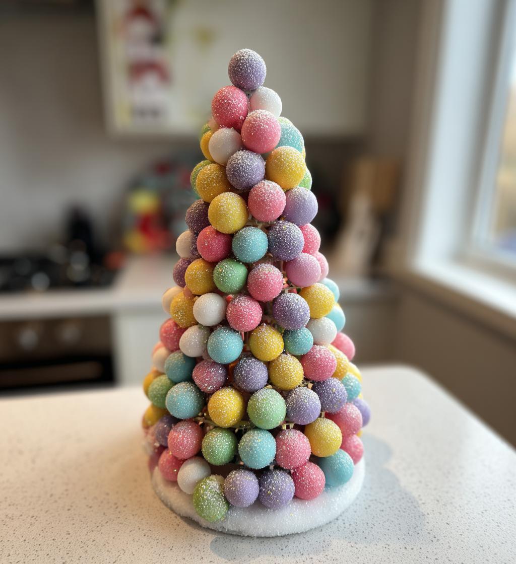 pastel candy christmas tree