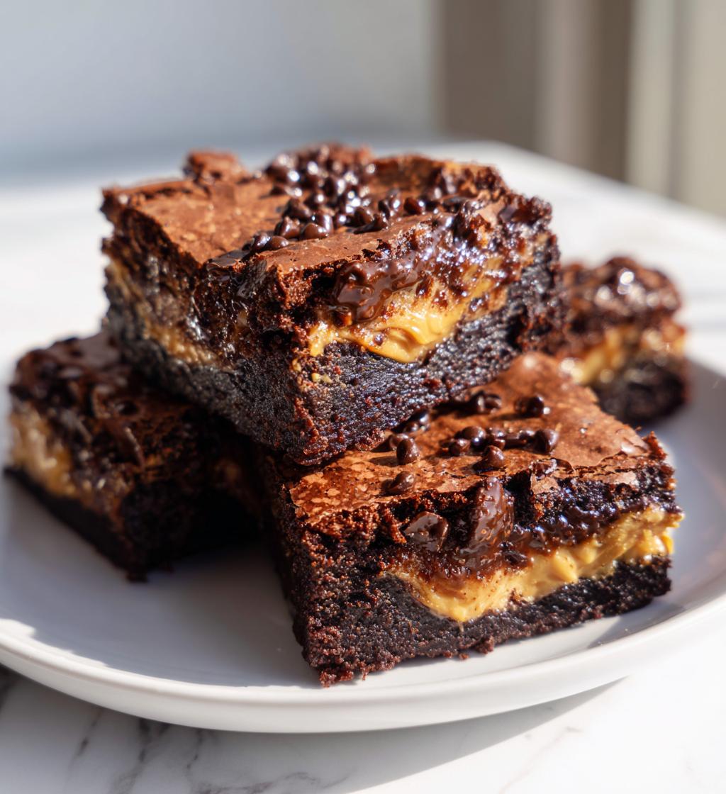 peanut butter stuffed brownies