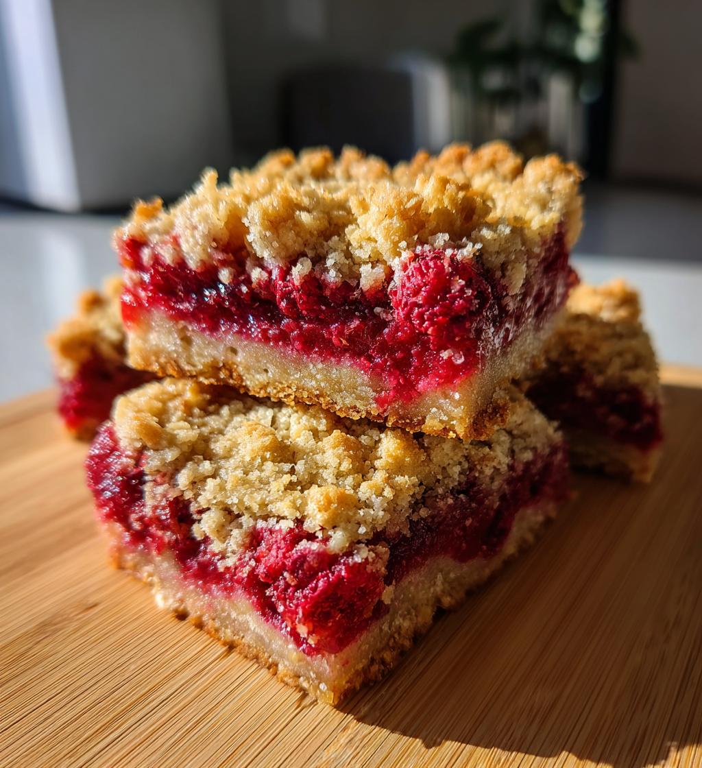 raspberry crumble bars