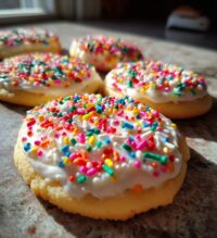 round christmas cookies decorated