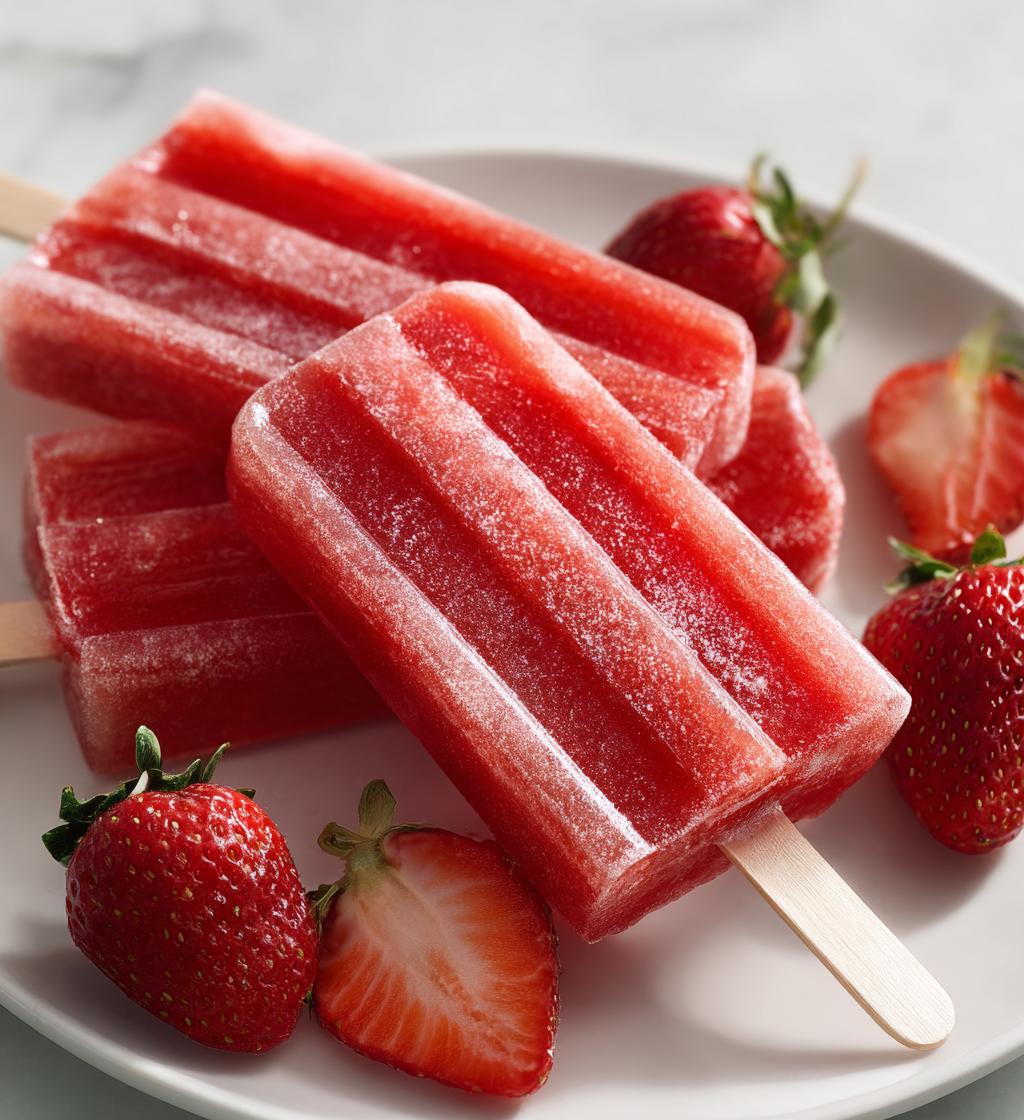 strawberry popsicles