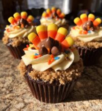 thanksgiving turkey cupcakes