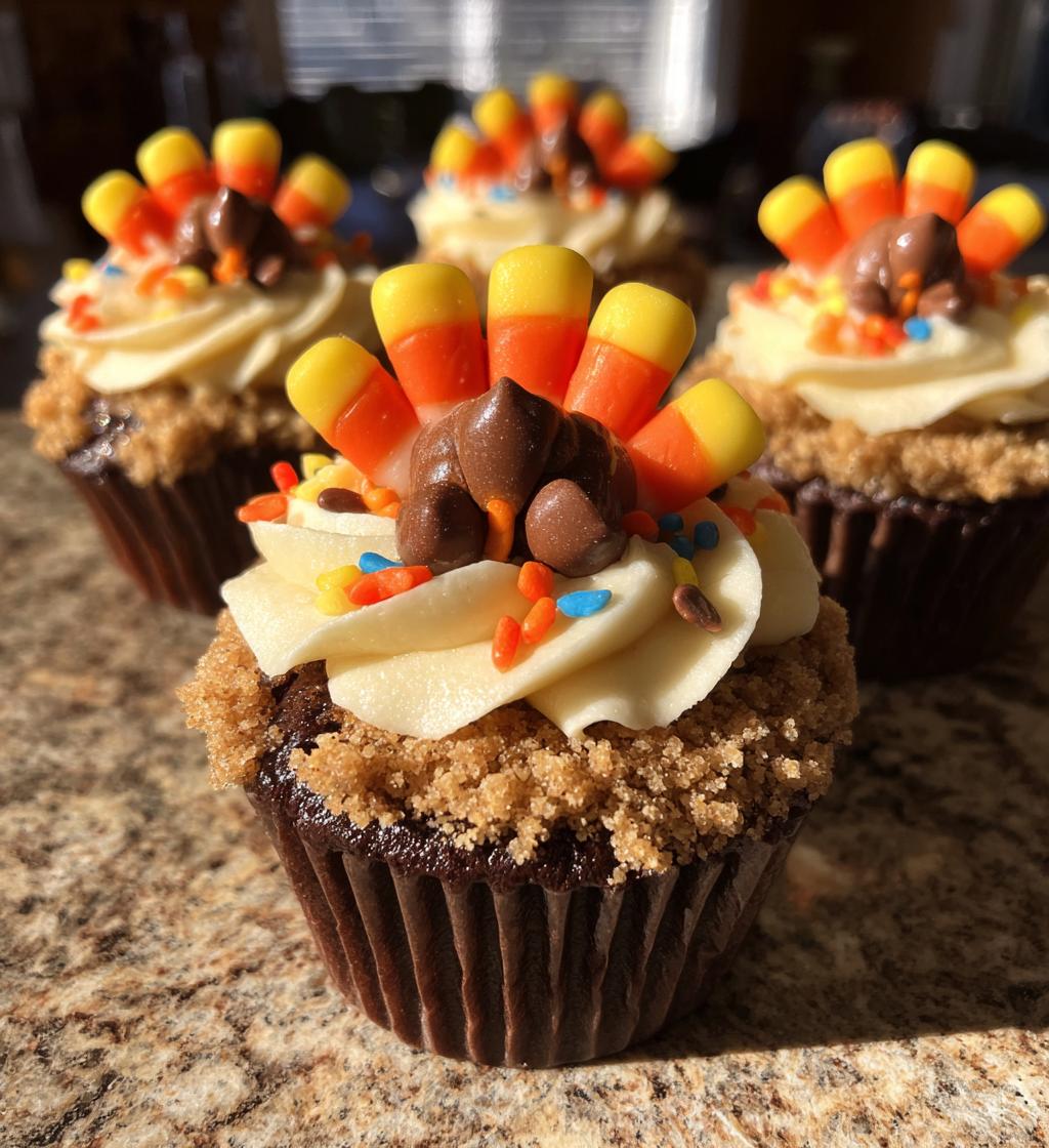 thanksgiving turkey cupcakes