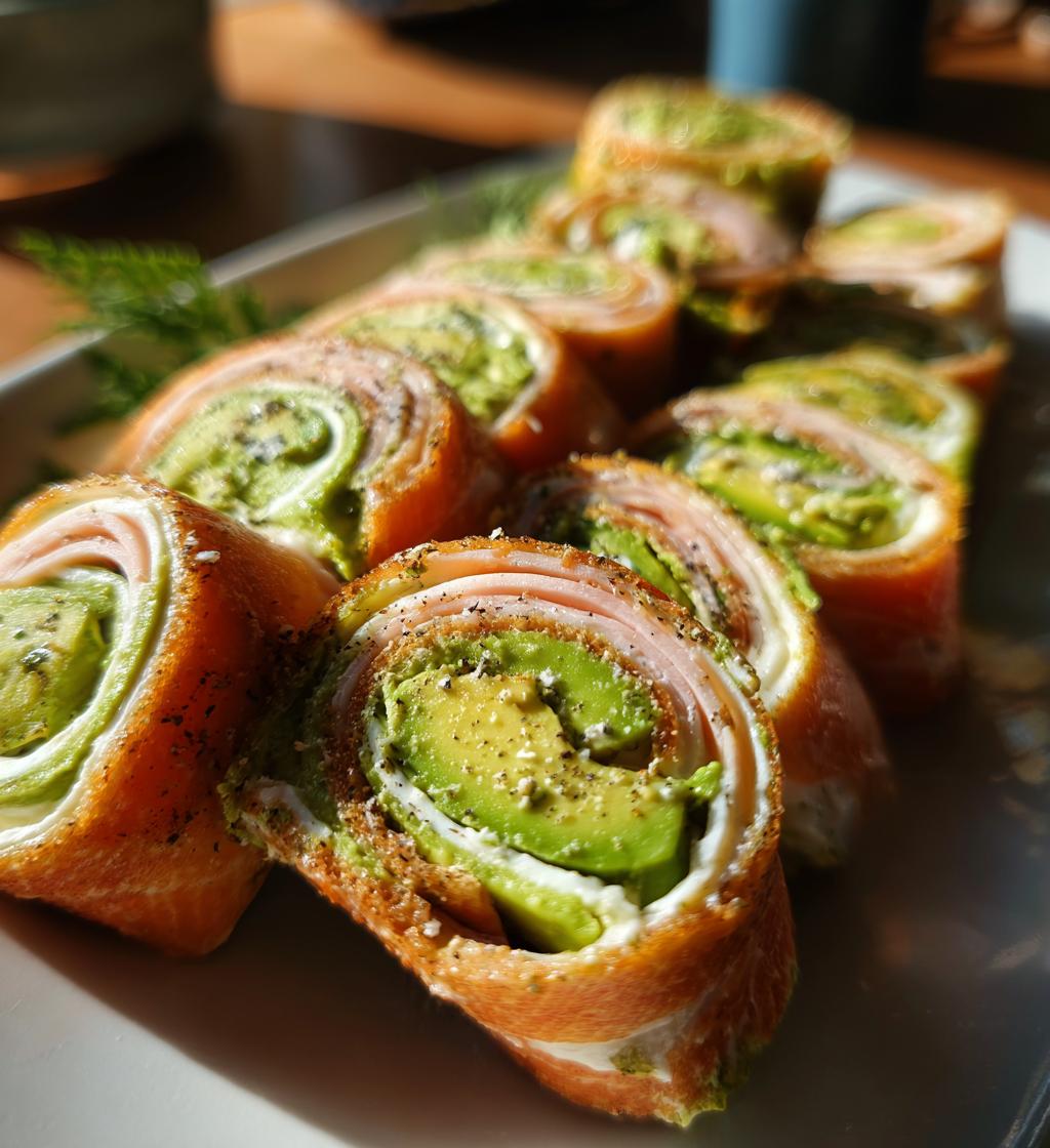 turkey avocado roll ups