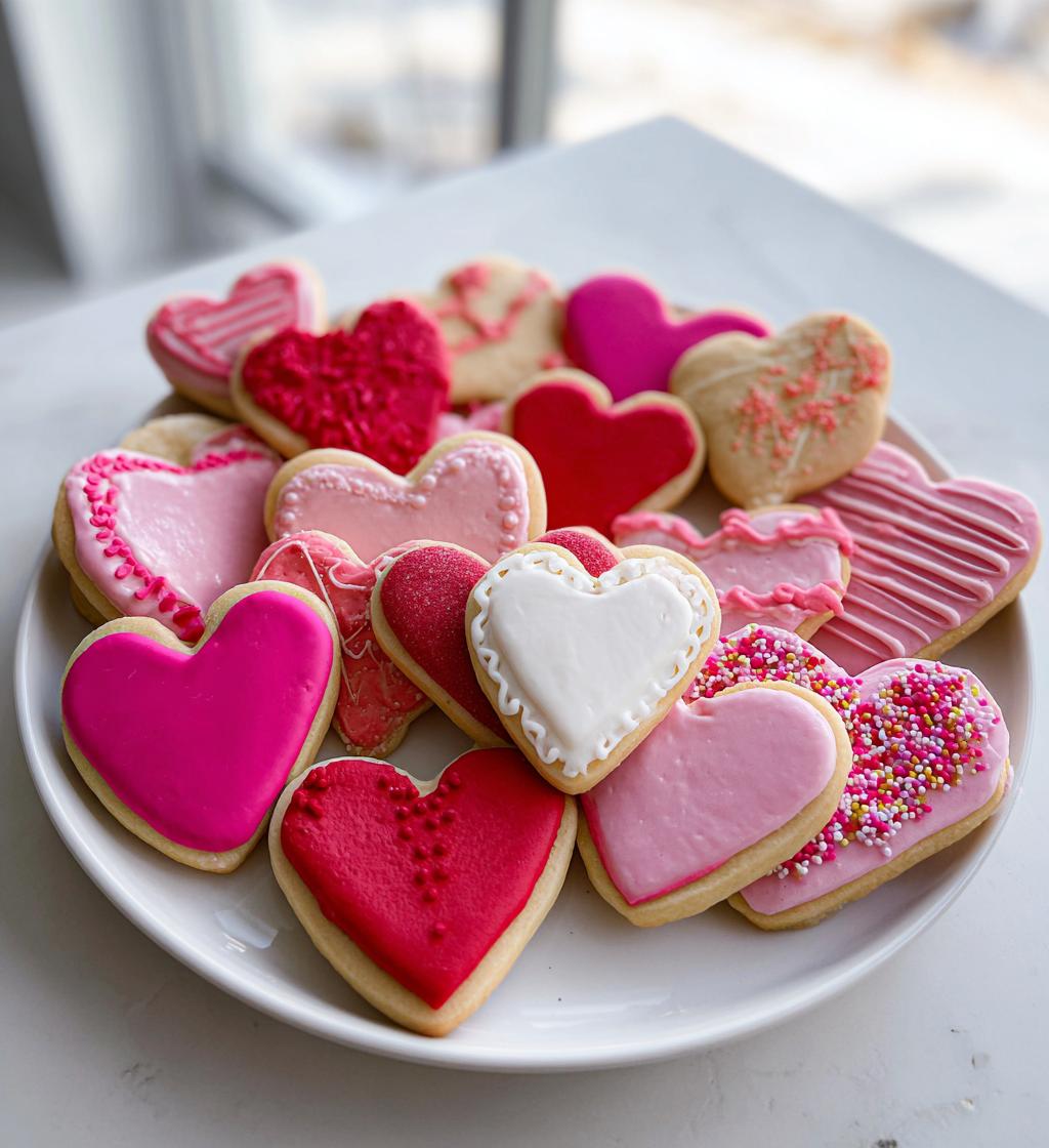 valentine cookies decorated