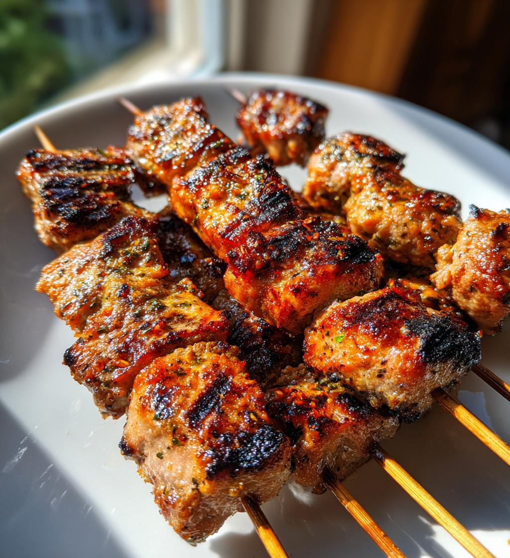 vietnamese lemongrass pork skewers