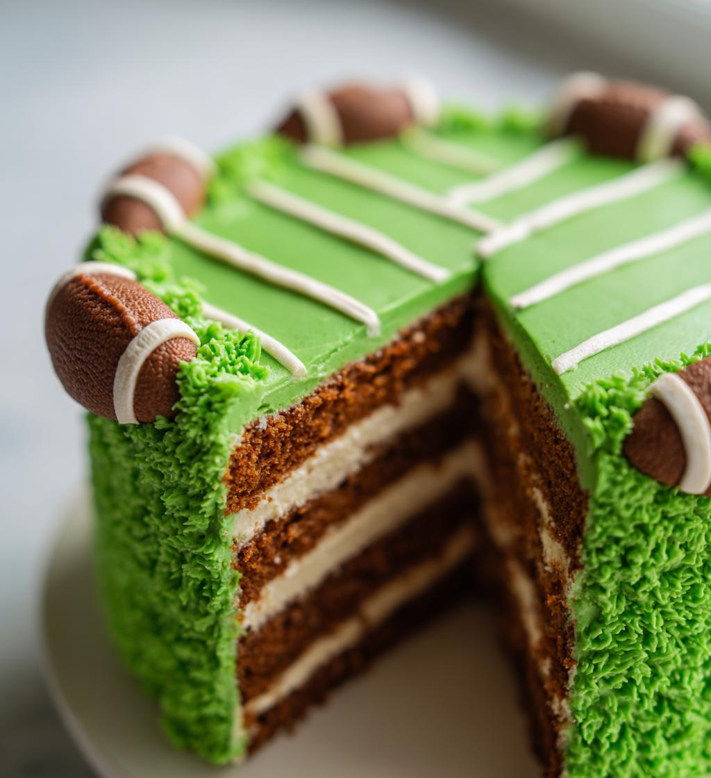 american football theme cake