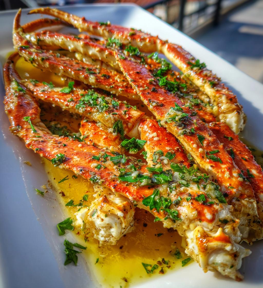 baked crab legs in garlic butter sauce