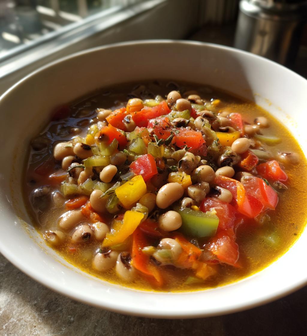black-eyed pea soup with chili