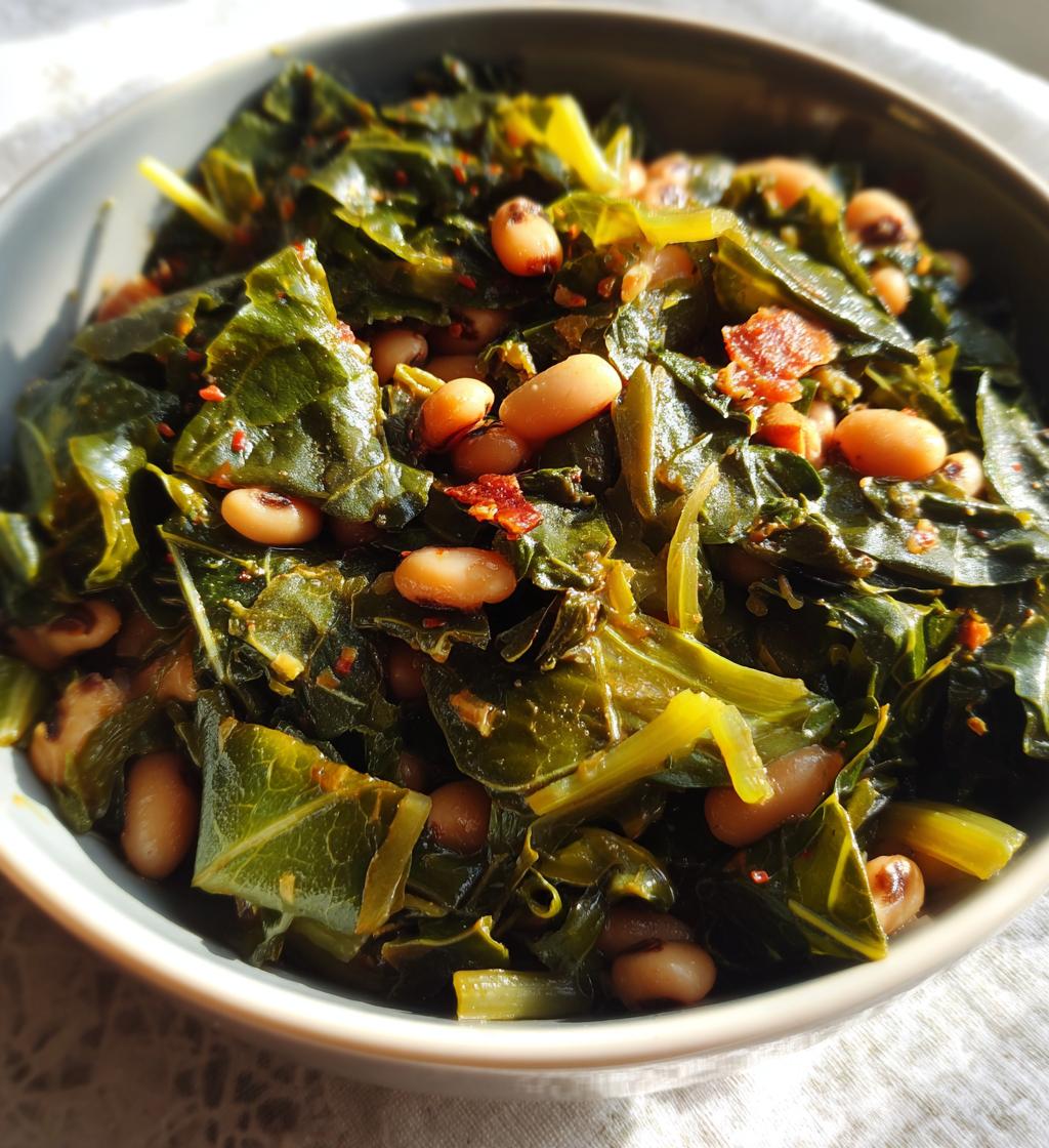black eyed peas and greens recipe