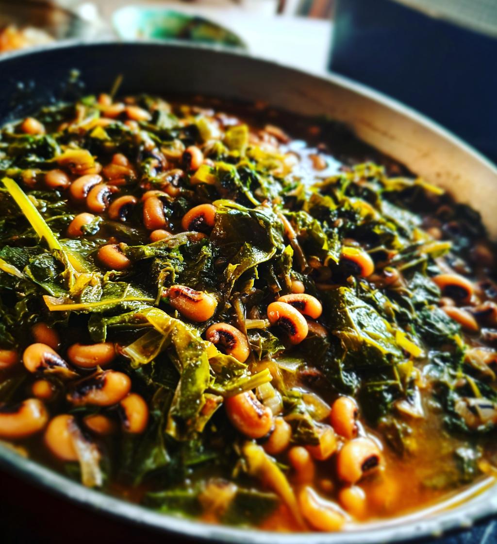 black-eyed peas and greens stew