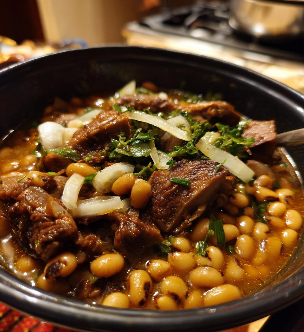 black eyed peas and neck bones