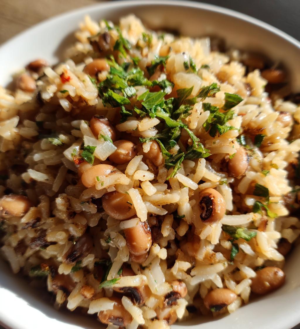 black eyed peas and rice