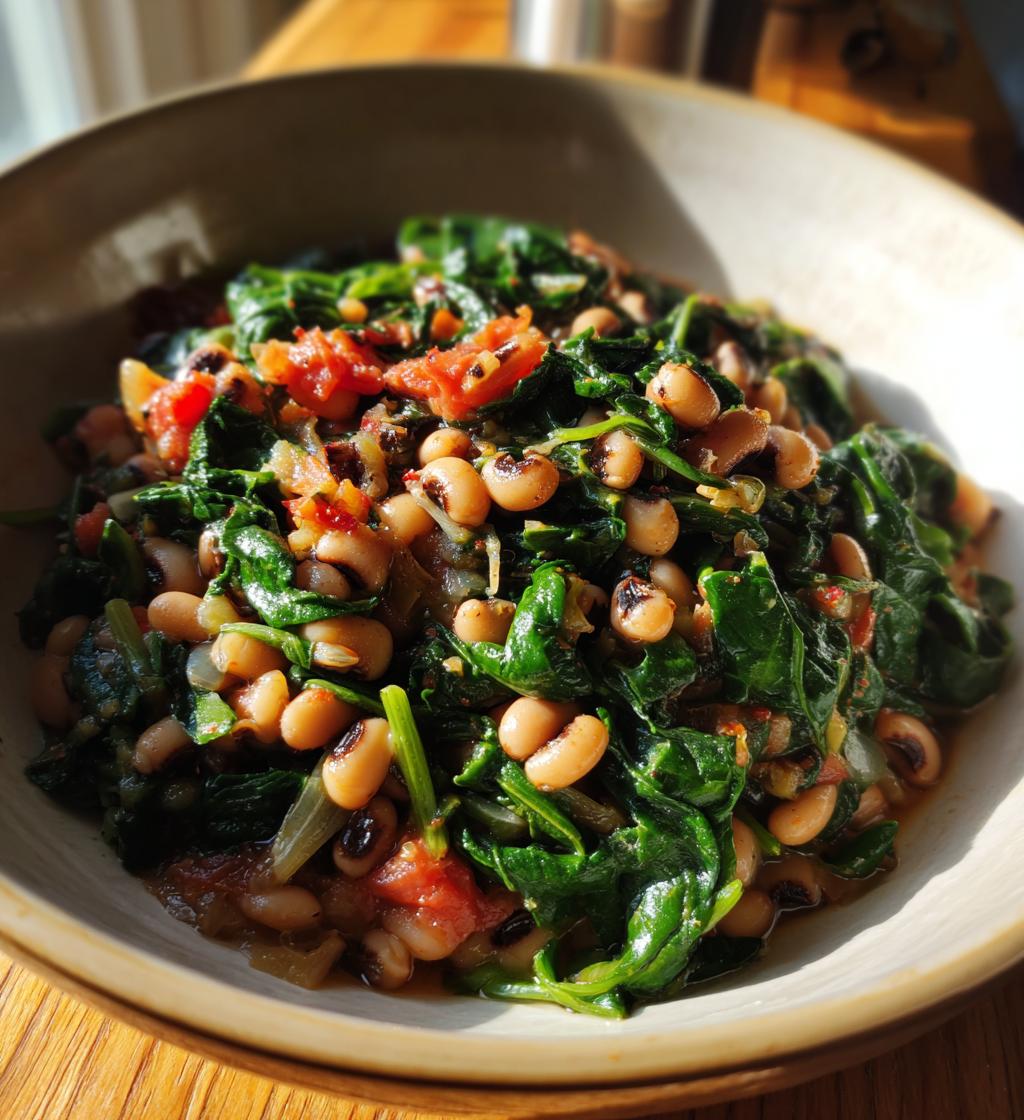 black eyed peas and spinach recipe