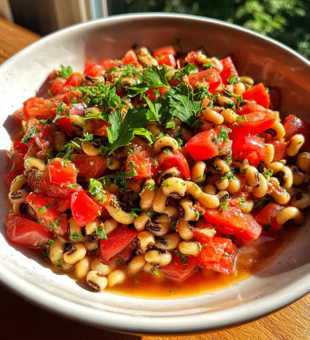 black eyed peas and tomatoes