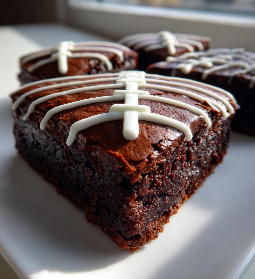 brownie football cake