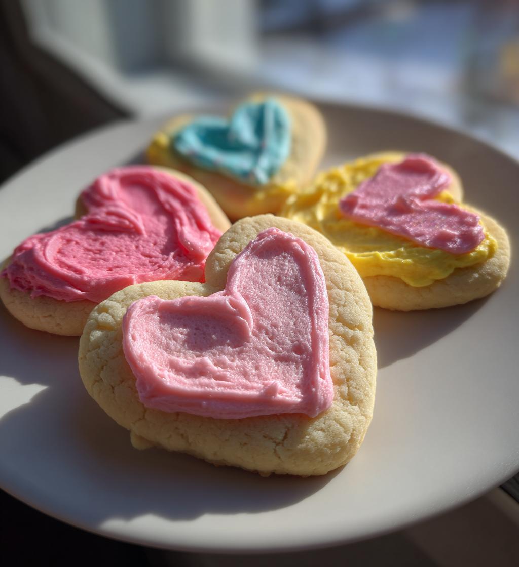 buttercream valentine cookies
