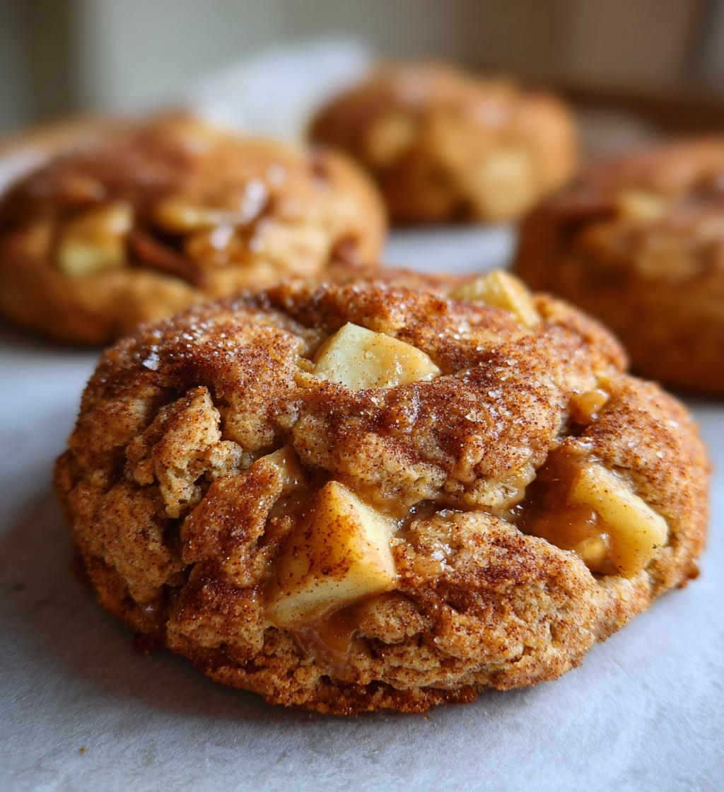 caramel apple snickerdoodle cookies