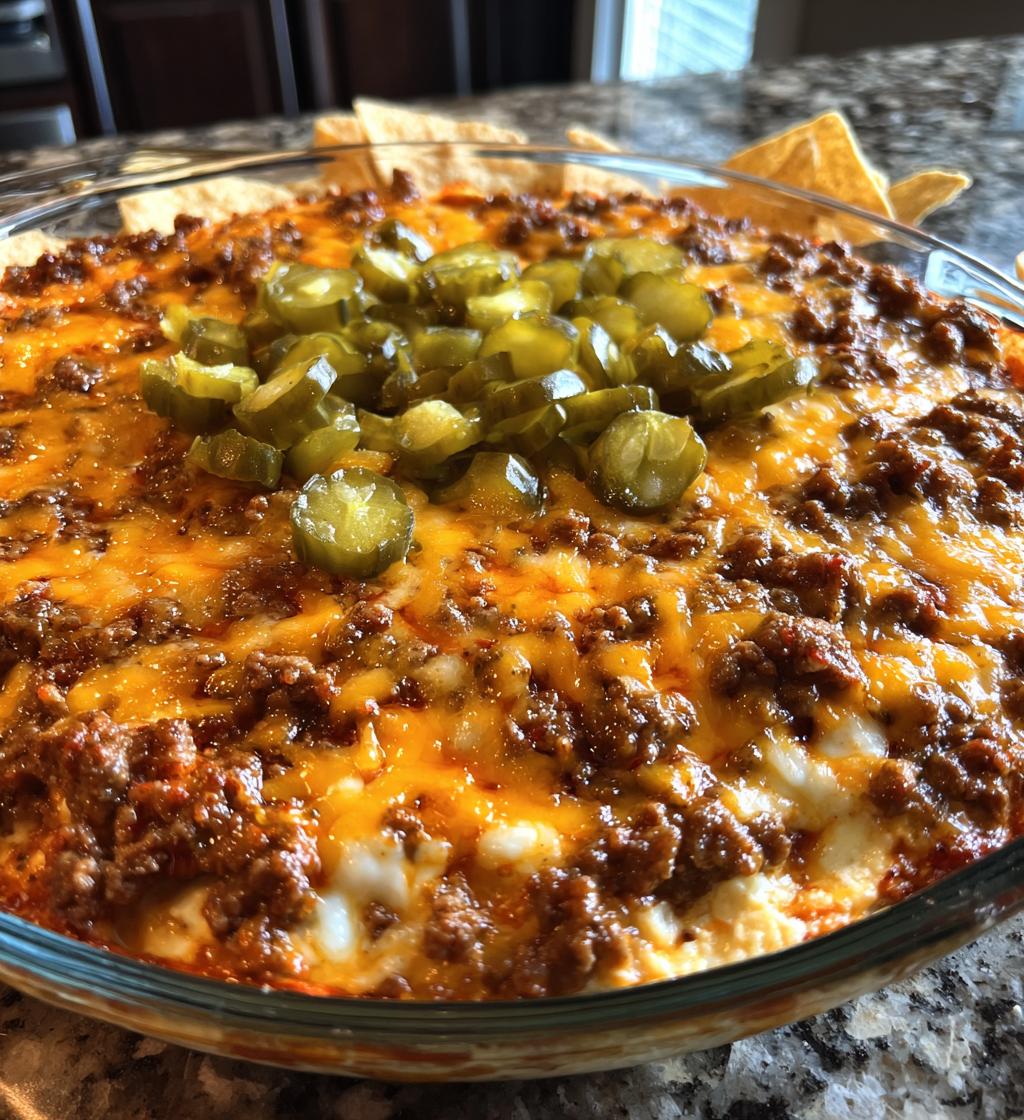 cheeseburger dip for game day