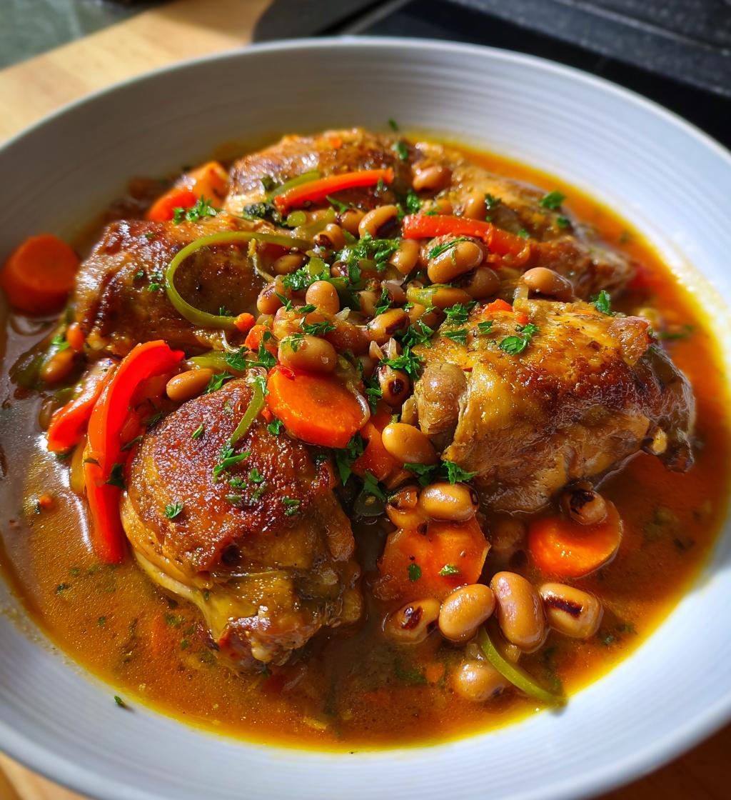 chicken and black eyed pea stew