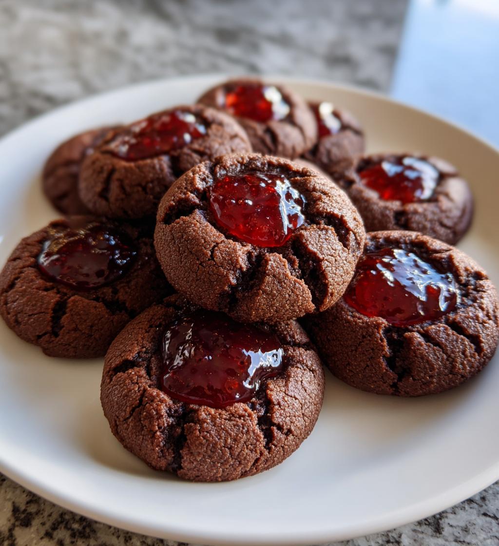 choc thumbprint cookies