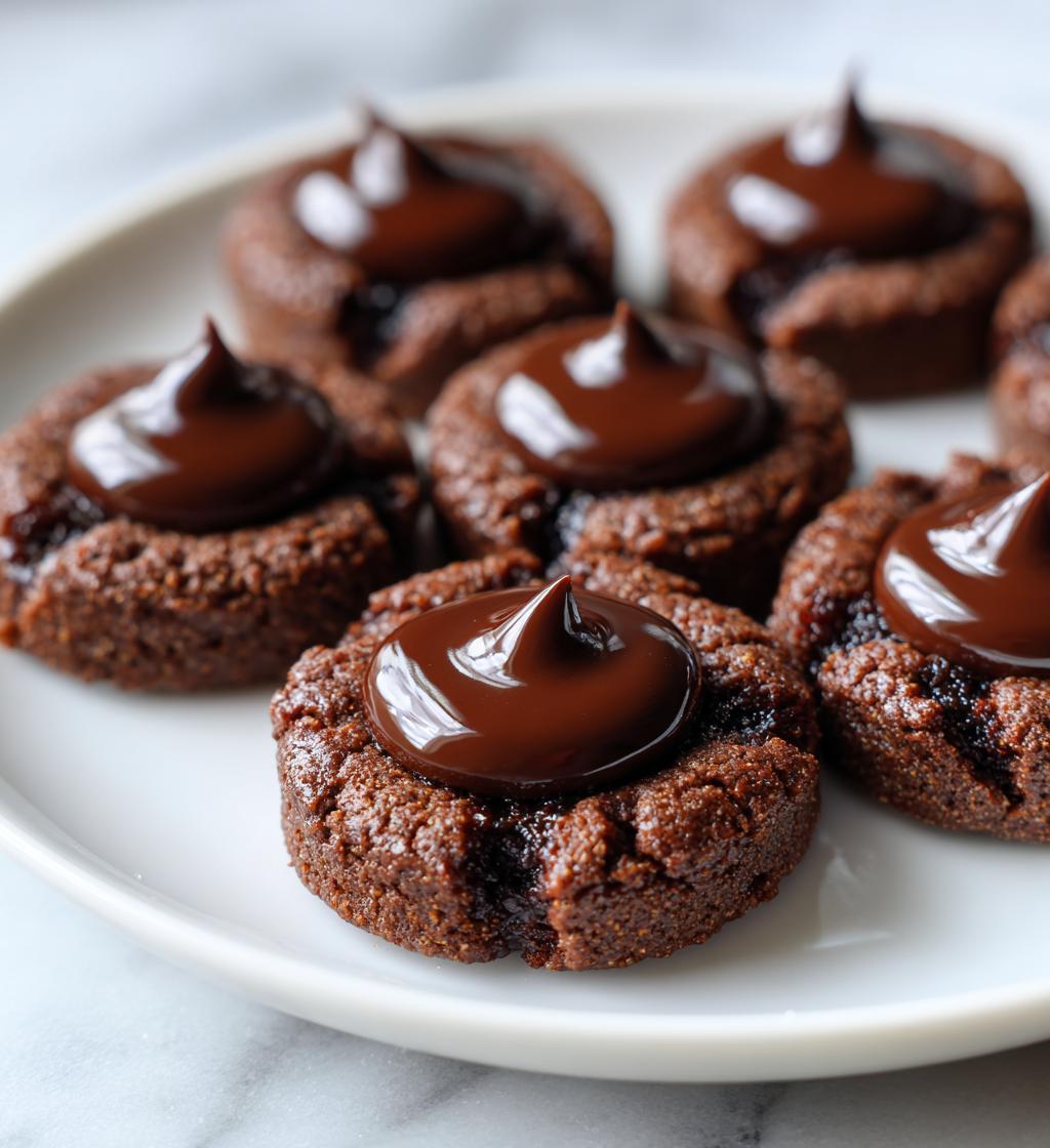 chocolate espresso thumbprint cookies