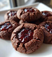 chocolate thumbprint cookies
