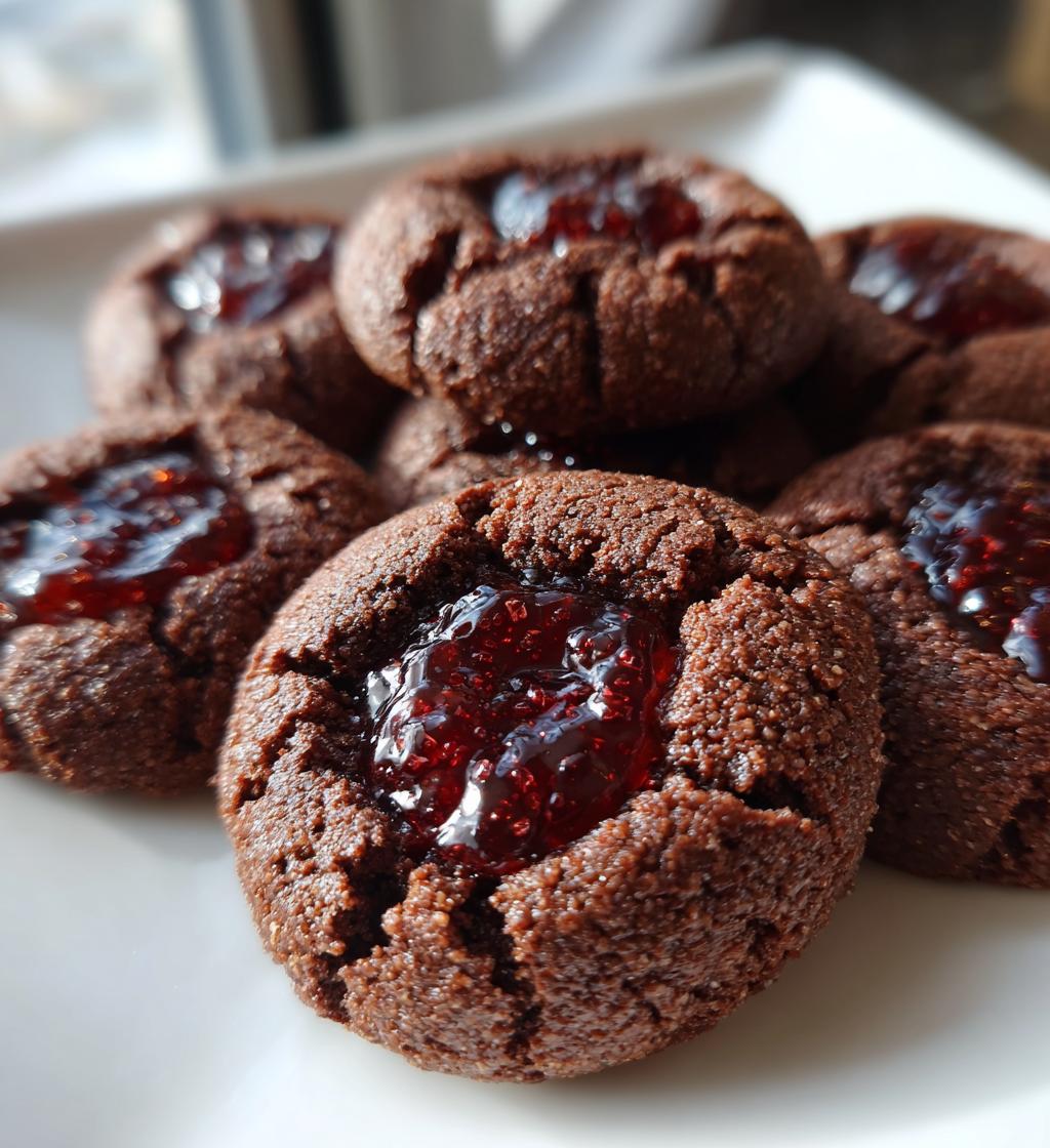 chocolate thumbprint cookies