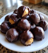 christmas peanut butter buckeyes