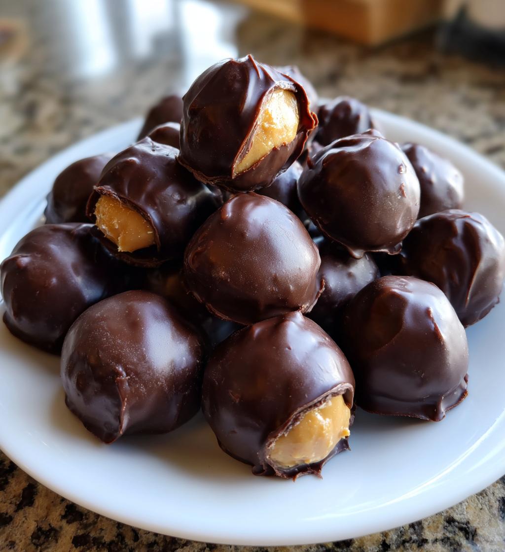 christmas peanut butter buckeyes