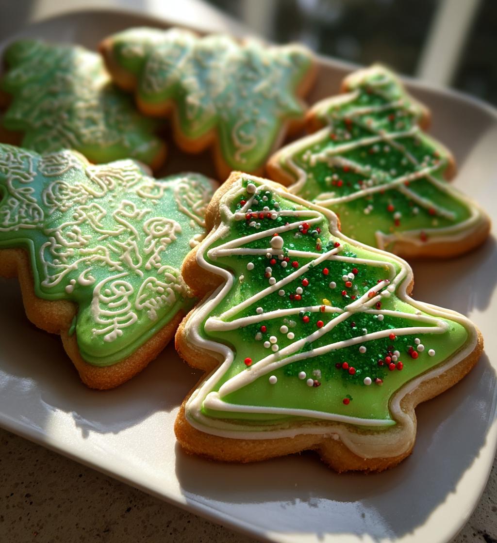christmas tree cookies royal icing