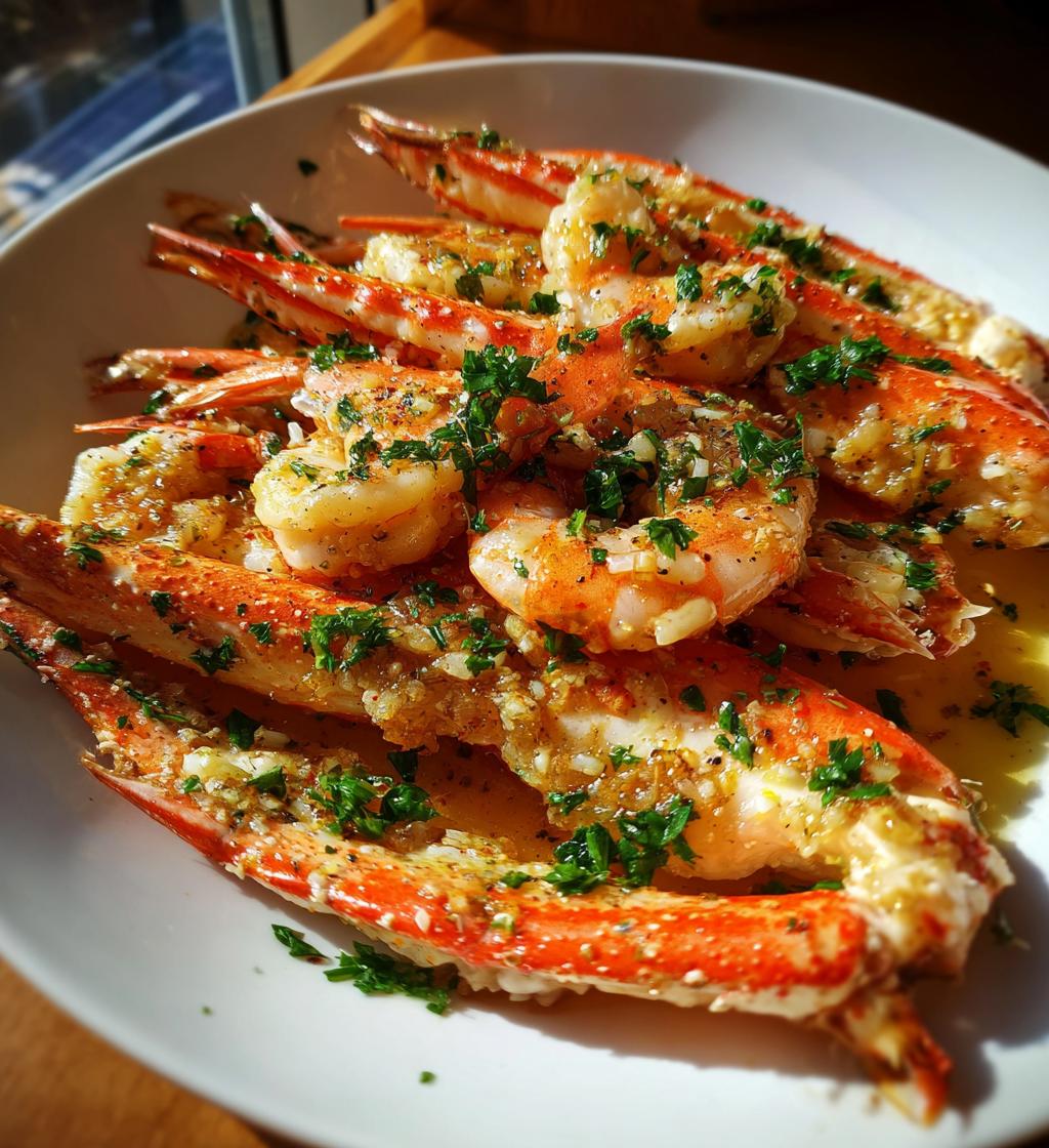 crab legs and shrimp