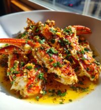 crab legs in butter sauce