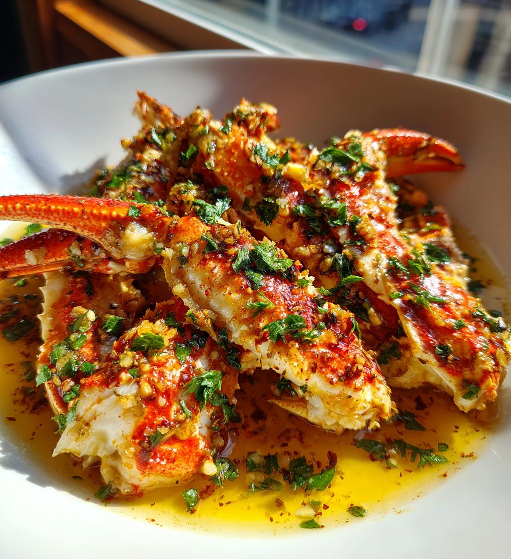 crab legs in butter sauce