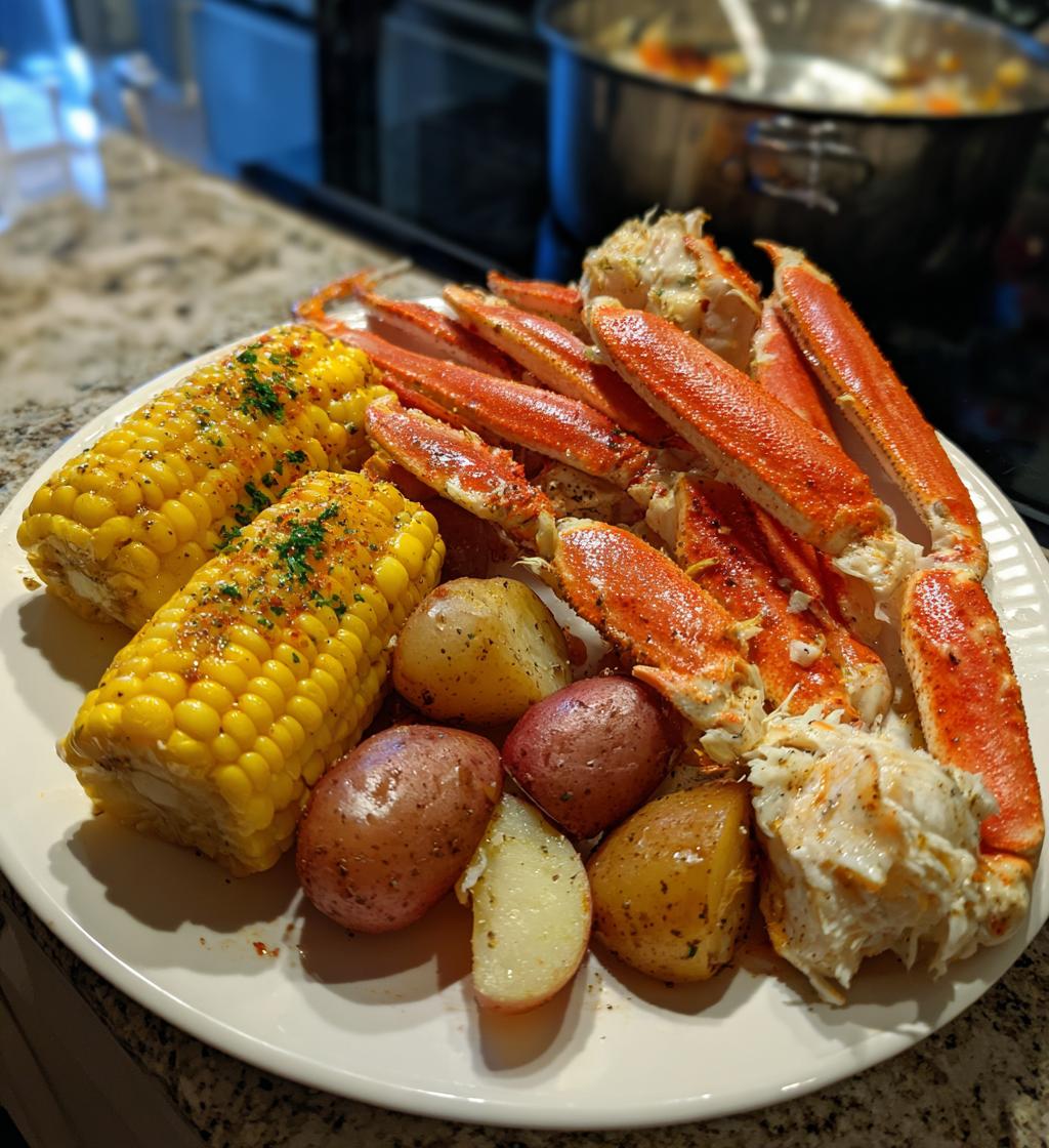 crab legs with sides