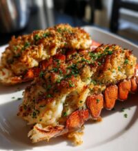 crab stuffed lobster tail