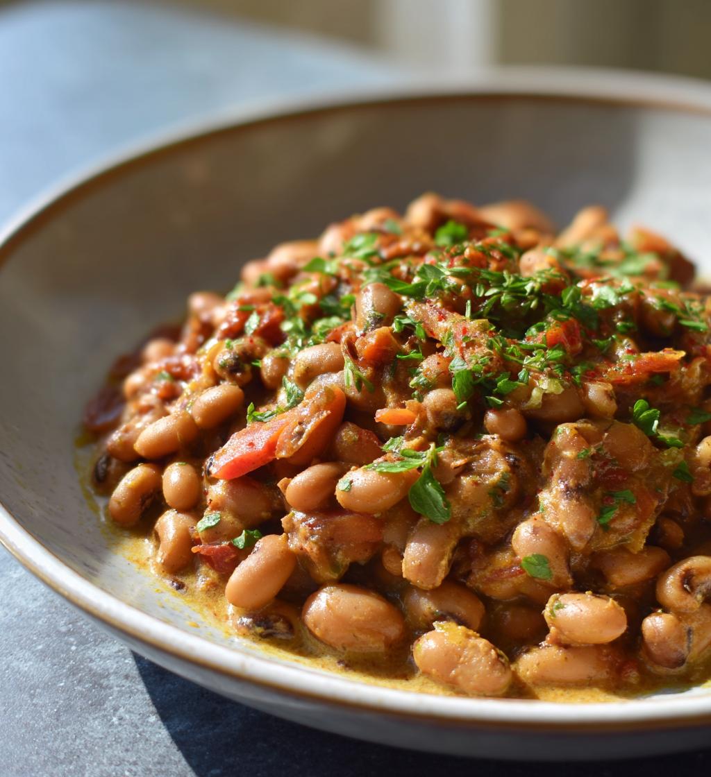 creamy black eyed peas