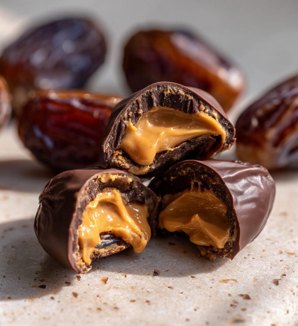 dates with peanut butter and chocolate