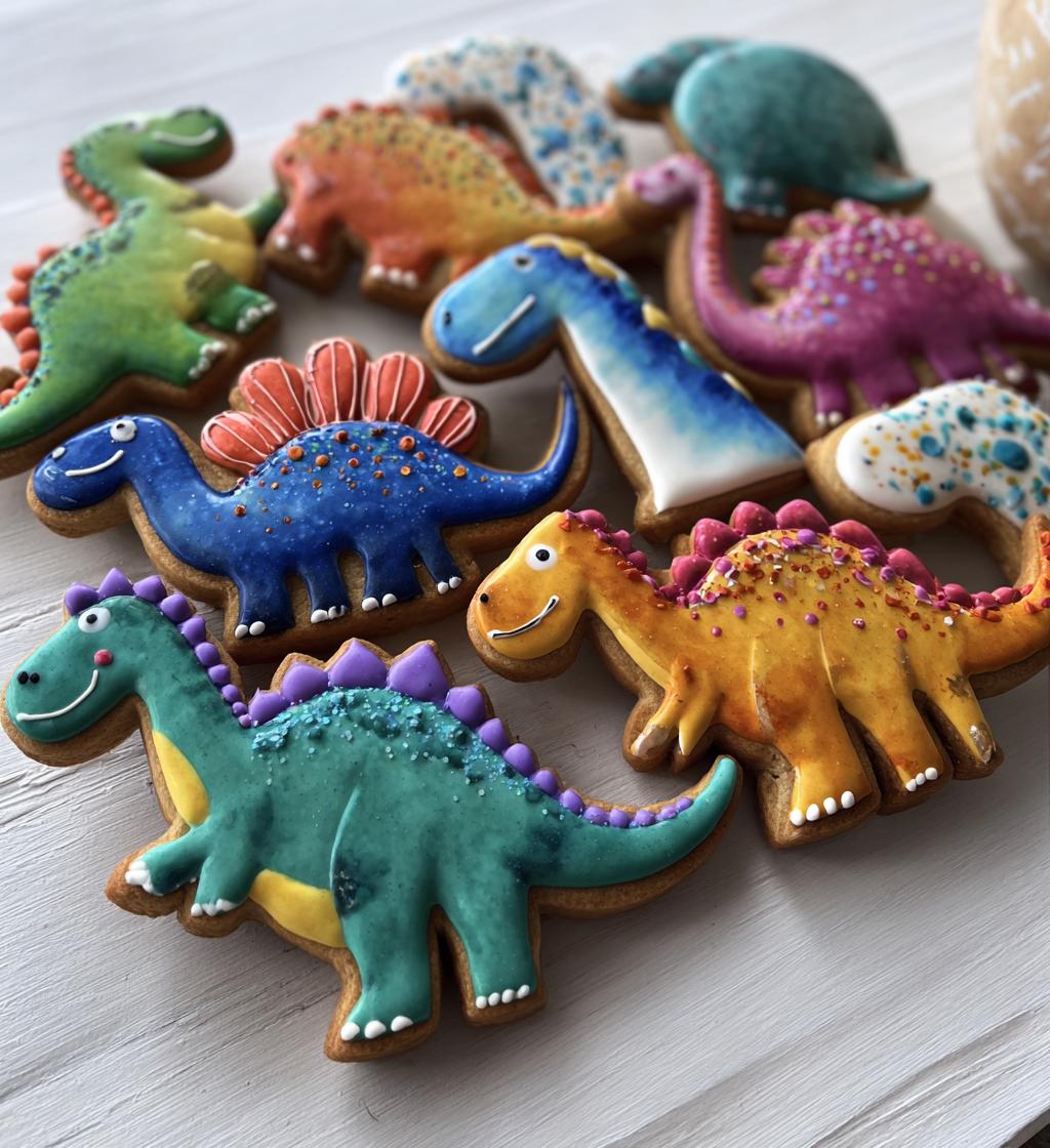 dinosaur cookies royal icing