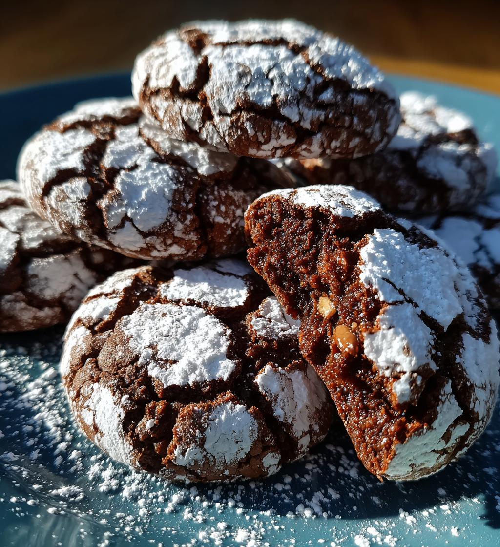 easy chocolate crinkle cookies