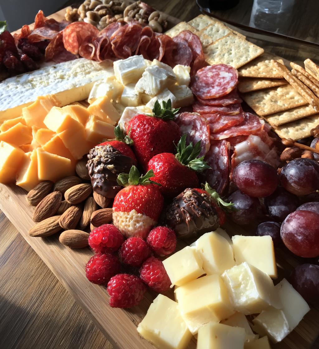 easy valentine charcuterie board