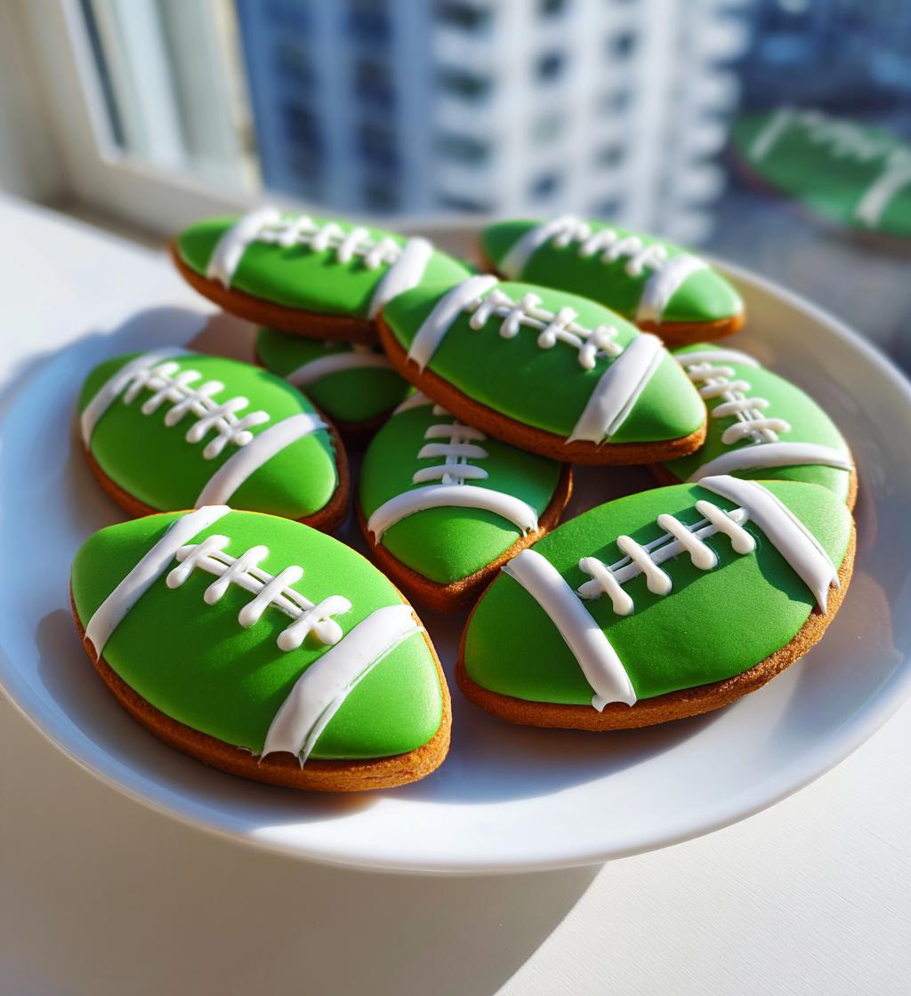 first birthday football cookies