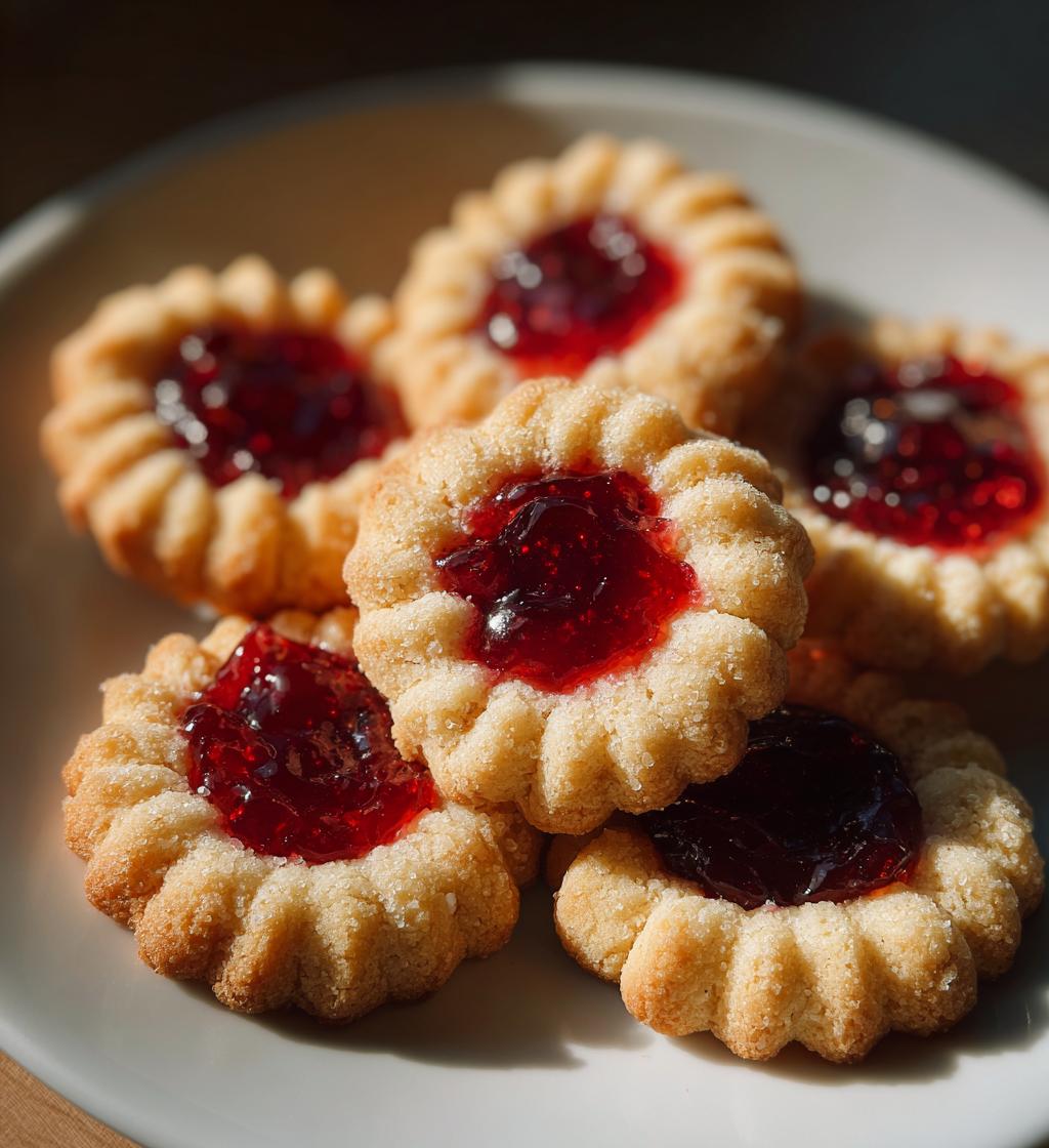 flower thumbprint cookies