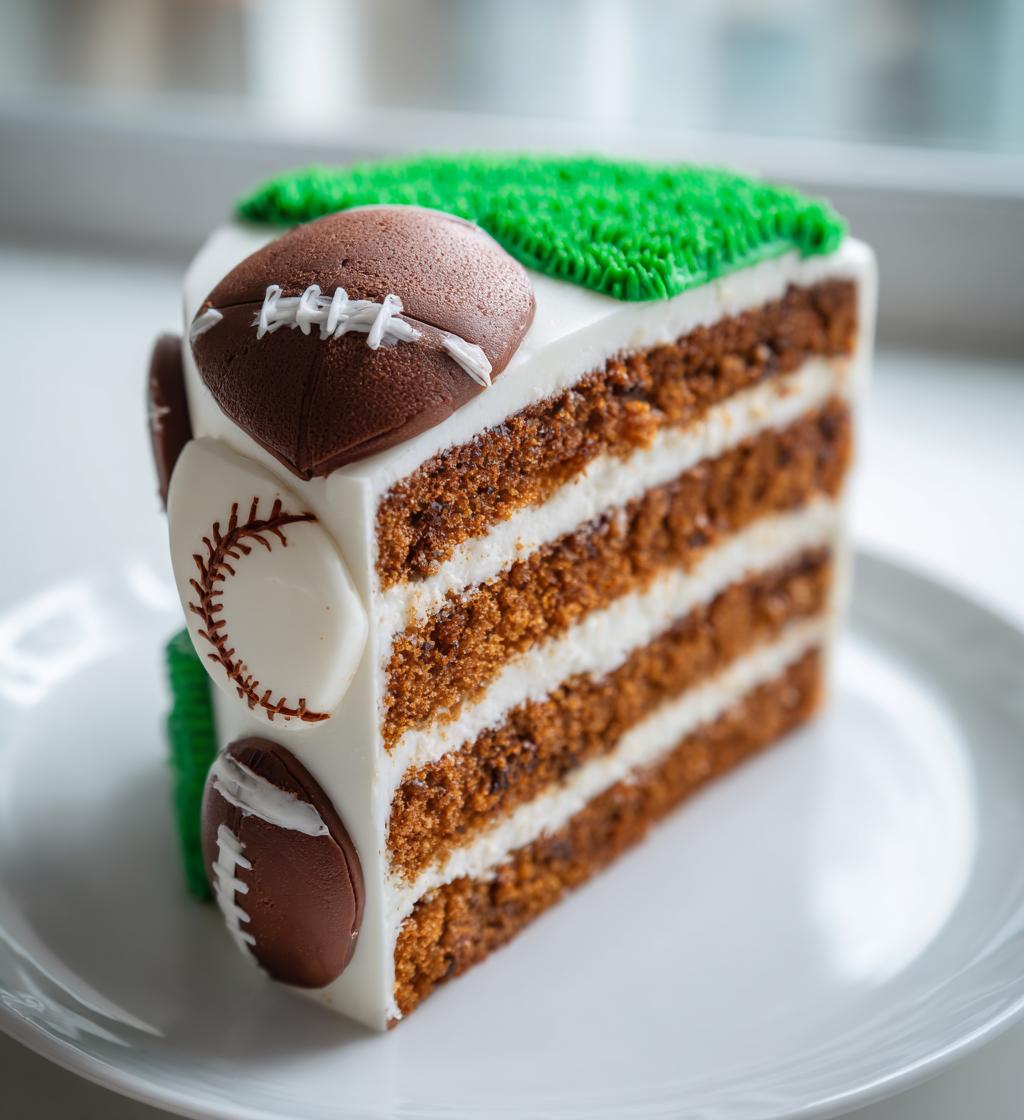 football and baseball cake
