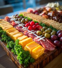 football field charcuterie board