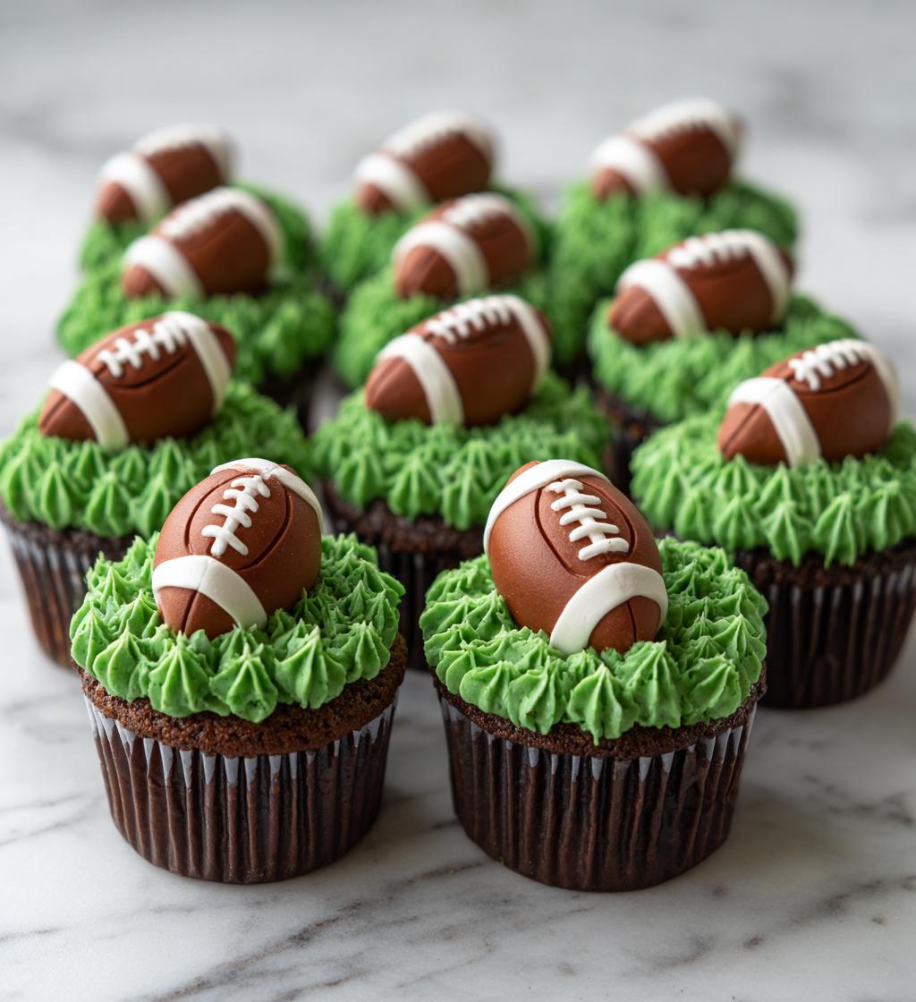 football field cupcake cake