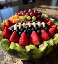football fruit platter