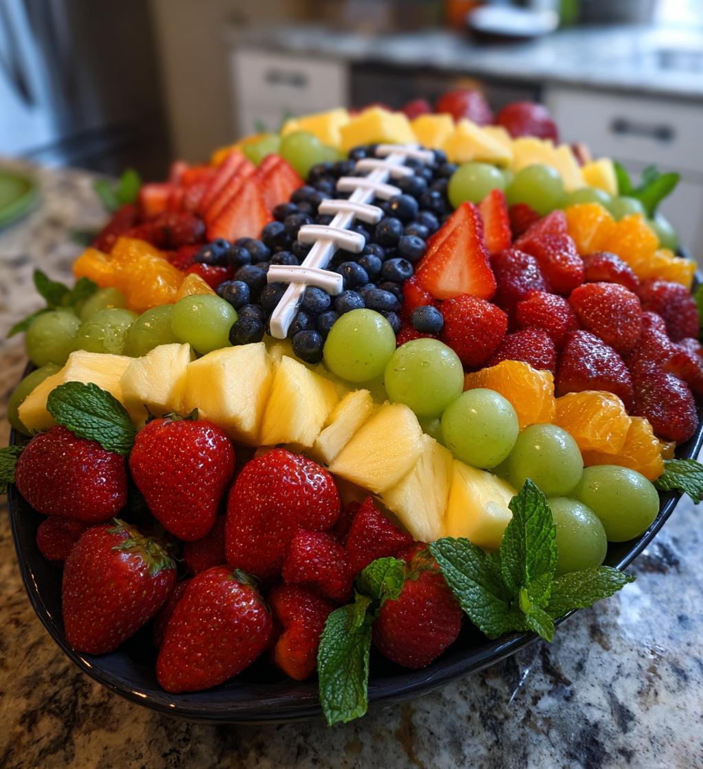 football fruit tray ideas