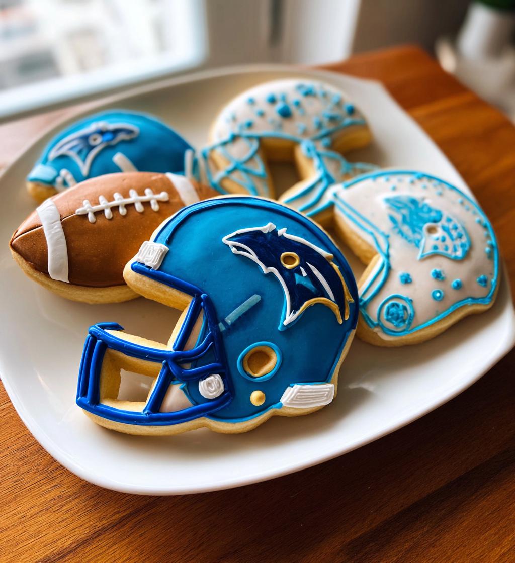 football helmet cookies decorated